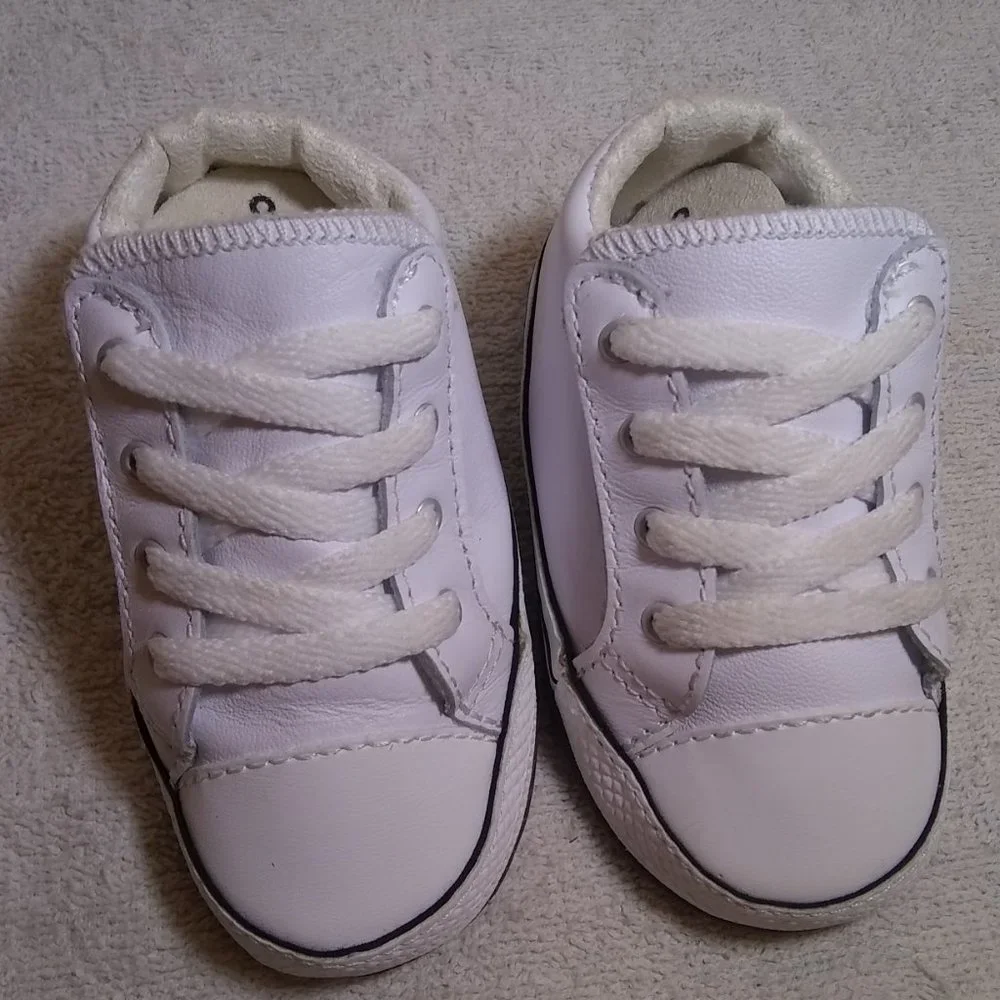 Converse Cribster Mid Baby Shoes White/Natural Ivory/White New Still In Box.....